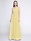 cheap Bridesmaid Dresses-Sheath / Column One Shoulder Floor Length Chiffon Bridesmaid Dress with Criss Cross by LAN TING BRIDE®