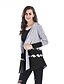 cheap Women&#039;s Jackets-Women&#039;s Spring Jacket Daily Holiday Regular Color Block Cotton Wine / Black / Blue S / M / L