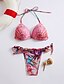cheap Bikinis-Women&#039;s Floral Halter Neck Blushing Pink Bikini Swimwear Swimsuit - Floral S M L Blushing Pink