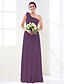 cheap Bridesmaid Dresses-A-Line Bridesmaid Dress One Shoulder Sleeveless Elegant Floor Length Stretch Satin / Georgette with Ruched / Side Draping / Flower 2022