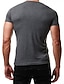 billige T-shirts og tanktops til mænd-Herre T-shirt Grafisk Ensfarvet Kortærmet Sport Toppe Bomuld Hvid Sort Rød