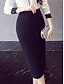 cheap Plus Size Bottoms-Women&#039;s Bodycon Trumpet / Mermaid Skirts Daily Work Solid Colored Black Red S M L