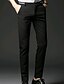 Χαμηλού Κόστους Chinos-Ανδρικά κινέζικα Παντελόνια Μονόχρωμο Πλήρες μήκος Καθημερινά Βαμβάκι Μαύρο Βαθυγάλαζο Μικροελαστικό