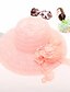 abordables Sombreros de mujer-Mujer Kentucky Derby Encaje,Encaje Sombrero para el sol Un Color Verano Rosa Caqui Blanco / Bonito / Tejido