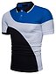 billige Poloskjorter til herrer-Bomull Tynn Skjortekrage Polo Herre - Ensfarget / Fargeblokk, Lapper Grunnleggende / Kortermet