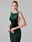 cheap Special Occasion Dresses-Mermaid / Trumpet Minimalist Prom Formal Evening Dress Bateau Neck Boat Neck Sleeveless Sweep / Brush Train Velvet with Pleats 2020