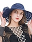 ieftine Pălării Damă-Pentru femei Kentucky Derby Mată Dantelă Dantelă-Palarie de soare Vară Roz Îmbujorat Kaki Alb / Draguț / Material Textil
