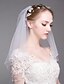 cheap Wedding Veils-Two-tier Modern Style / Wedding / Simple Style Wedding Veil Elbow Veils with Faux Pearl / Fringe Tulle / Angel cut / Waterfall