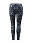 tanie Legginsy-Damskie Sportowy / Podstawowy Legging - Kwiaty / Kolorowy blok, Nadruk Średni Talia Czarny S M L