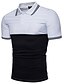 cheap Men&#039;s Polos-Men&#039;s Street chic Cotton Polo - Color Block Shirt Collar / Short Sleeve