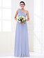 cheap Bridesmaid Dresses-A-Line Bridesmaid Dress One Shoulder Sleeveless Elegant Floor Length Stretch Satin / Georgette with Ruched / Side Draping / Flower 2022