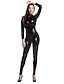 preiswerte Zentai Kostüme-Glänzende Zentai-Anzüge Catsuit Hautenger Anzug Motorrad-Mädchen Erwachsene Elasthan Latex Kleben Cosplay Kostüme Legere Socken Moderne Schnittkante Herren Damen Kinder Einfarbig Halloween Maskerade