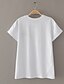 abordables T-shirts Femme-Tee-shirt Femme, Couleur Pleine - Coton Brodée Vacances Basique / Printemps / Eté