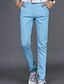abordables Chinos-Homme Chino Pantalon Couleur Pleine Toute la longueur du quotidien Coton Noir Gris Micro-élastique