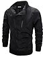 cheap Men&#039;s Jackets &amp; Coats-Men&#039;s Daily Ordinary Spring Regular Jacket, Solid Colored V Neck Long Sleeve Polyester Black L / XL / XXL