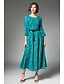 זול שמלות נשים-מידי תחרה, צבע אחיד - שמלה סווינג רזה שרוול התלקחות סגנון רחוב בגדי ריקוד נשים