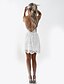 cheap Boho Dresses-Women&#039;s Short Mini Dress White Dress White Pink White Sleeveless Backless Solid Color V Neck Summer Hot Casual Sexy 2022 Slim S M L XL XXL / High Waist