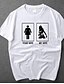 abordables T-shirts &amp; Débardeurs Homme-Tee-shirt Homme, Géométrique Basique / Chic de Rue Col Arrondi / Manches Courtes
