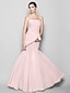 cheap Bridesmaid Dresses-Fit &amp; Flare Bridesmaid Dress Sweetheart Neckline Sleeveless Open Back Floor Length Chiffon with Criss Cross 2022