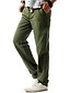 tanie Spodnie i szorty męskie-Męskie Len Typu Chino Spodnie - Solidne kolory Rozcięcie Szary
