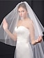 cheap Wedding Veils-Two-tier Lace Wedding Veil Cathedral Veils with Embroidery Tulle / Classic