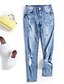 זול מכנסיים-בגדי ריקוד נשים סגנון רחוב סקיני / ג&#039;ינסים מכנסיים אחיד / עבודה
