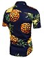 cheap Men&#039;s Shirts-Men&#039;s Shirt Fruit Short Sleeve Daily Tops Classic Collar White Navy Blue Light Blue / Summer / Beach
