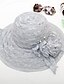 baratos Chapéus de mulher-Mulheres Kentucky Derby Renda,Chapéu de sol-Renda Sólido Verão Rosa Khaki Branco / Fofo / Tecido