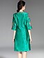זול שמלות נשים-מעל הברך רקום, פרחוני - שמלה גזרת A וינטאג&#039; בגדי ריקוד נשים