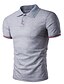 זול חולצות פולו לגברים-אחיד צווארון חולצה ספורט Polo - בגדי ריקוד גברים / שרוולים קצרים