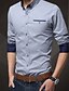 cheap Men&#039;s Casual Shirts-Men&#039;s Shirt Solid Colored Shirt Collar White Blue Gray Yellow Royal Blue Long Sleeve Daily Work Slim Tops Business