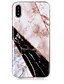 billige iPhone-etuier-Etui Til Apple iPhone X / iPhone 8 Plus / iPhone 8 IMD / Mønster / Glitterskin Bagcover Glitterskin / Marmor Blødt TPU