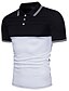 cheap Men&#039;s Polos-Men&#039;s Street chic Cotton Polo - Color Block Shirt Collar / Short Sleeve