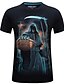 cheap Men&#039;s 3D T-shirts-Men&#039;s T shirt Tee Skull Round Neck Black Navy Blue Short Sleeve Daily Print Tops Streetwear / Summer / Summer