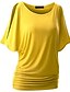 abordables Top femme grande taille-T-shirt Femme Couleur Pleine Normal Col Rond Manches Courtes Sortie Standard Polyester basique Vêtement de rue