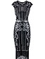 cheap Great Gatsby-Roaring 20s 1920s Cocktail Dress Vintage Dress Flapper Dress Dress Halloween Costumes Prom Dresses The Great Gatsby Charleston Women&#039;s Sequins Wedding Party Wedding Guest