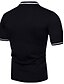 abordables Camisetas casuales de hombre-Hombre Camiseta Color sólido Escote en Pico Blanco Negro Azul Real Manga Corta Diario Jacquard Tops Algodón / Verano / Verano