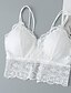 cheap Bras-Women&#039;s Lace Wireless Full Coverage Bra Solid Colored Sexy Daily Sports White Black