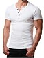 billige T-skjorter og singleter til herrer-Herre T skjorte Grafisk Ensfarget Kortermet Sport Topper Bomull Hvit Svart Rød
