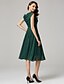 cheap Evening Dresses-A-Line Elegant Dress Homecoming Tea Length Sleeveless V Neck Chiffon Cowl Back with Criss Cross Ruched 2023