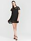 cheap Women&#039;s Dresses-Women&#039;s Daily / Holiday / Going out Street chic Sheath Dress - Solid Colored / Lace Black Summer Black M L XL / Club / Beach