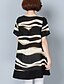 cheap Women&#039;s Blouses &amp; Shirts-Women&#039;s Going out Street chic Plus Size Loose Blouse - Striped / Color Block Patchwork
