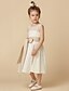 halpa Morsiustytön mekot-A-Line Tea Length Flower Girl Dress Wedding Cute Prom Dress Lace with Lace Fit 3-16 Years