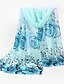 cheap Women&#039;s Scarves-Women&#039;s Basic Chiffon Rectangle Scarf - Floral Mesh