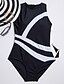 cheap Women&#039;s Swimwear &amp; Bikinis-Women&#039;s Swimwear One Piece Swimsuit Color Block Black Bandeau Bathing Suits Color Block