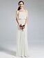cheap Bridesmaid Dresses-Sheath / Column Strapless Floor Length Chiffon Bridesmaid Dress with Pleats