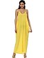 cheap Maxi Dresses-Women&#039;s Daily Holiday Maxi T Shirt Dress - Solid Colored Strap Summer Gray Yellow Wine L XL XXL / Sexy
