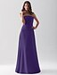 cheap Bridesmaid Dresses-Sheath / Column Strapless / Straight Neckline Floor Length Chiffon Bridesmaid Dress with Ruched by Lightinthebox / Open Back