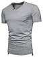 voordelige Casual T-shirts voor heren-Voor heren T-shirt Grafisch V-hals Wit Zwart Lichtgrijs Donkergrijs Korte mouw Dagelijks Lapwerk Tops Katoen Basic / Zomer / Zomer