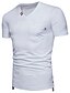 voordelige Casual T-shirts voor heren-Voor heren T-shirt Grafisch V-hals Wit Zwart Lichtgrijs Donkergrijs Korte mouw Dagelijks Lapwerk Tops Katoen Basic / Zomer / Zomer